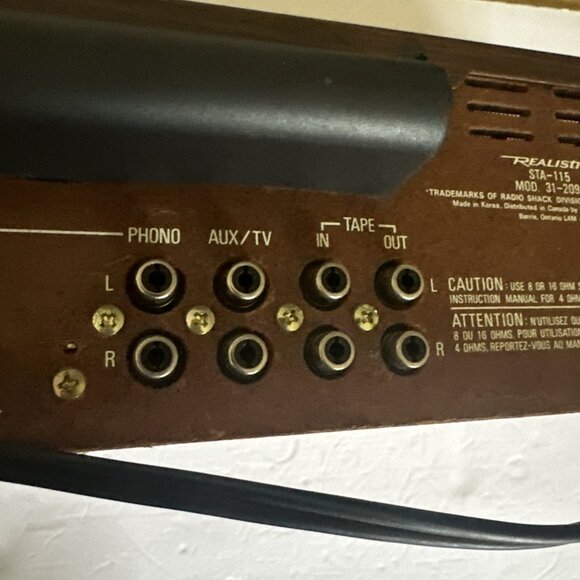 VINTAGE REALISTIC STA-115 AM/FM STEREO RECEIVER TESTED WORKING - Picture 13 of 16